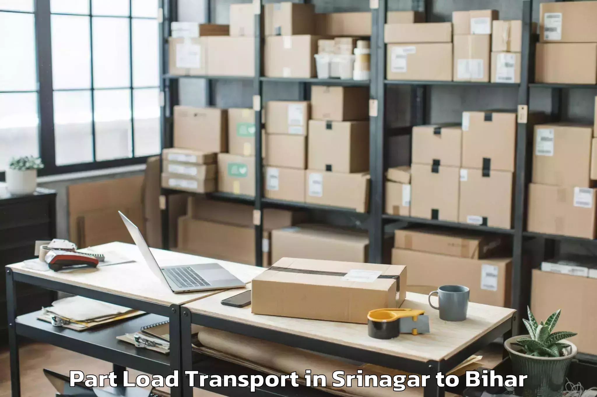 Book Srinagar to Bakhtiarpur Part Load Transport Online